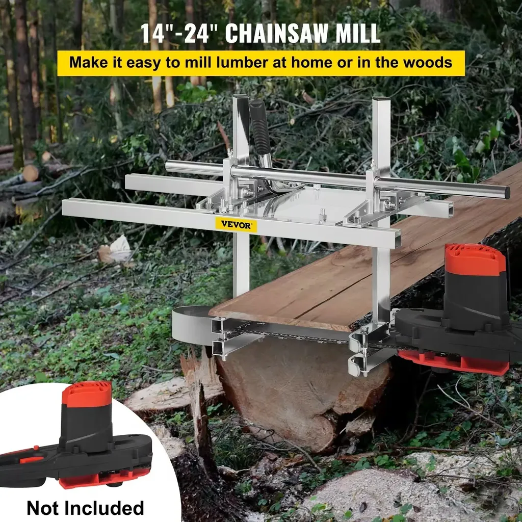 Scierie Mobile pour Tronçonneuse 14-24 Pouces avec Hauteur Réglable