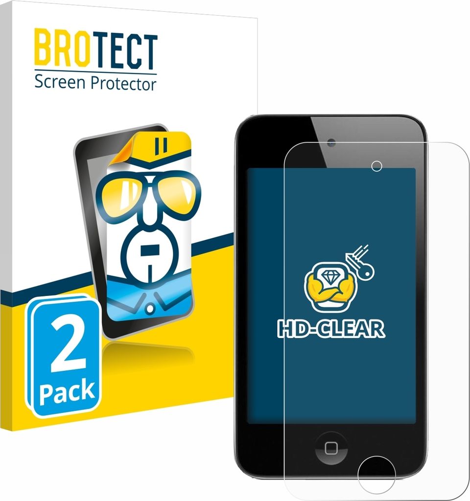 2x Für Apple iPod Touch (4. Gen.) Schutzfolie BROTECT Displayschutz Display Schutz Folie Klar Transparent