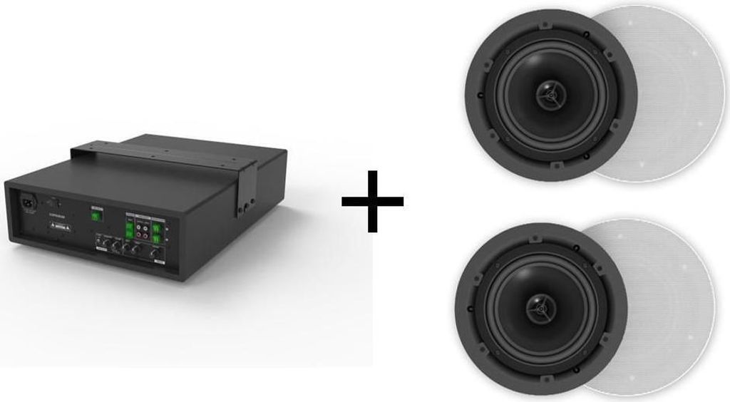 VivoLink audiopack Subwoofer 8" 50W+ 2 x Deckenlautsprecher - Lautsprecher (AUDIOPACK2)
