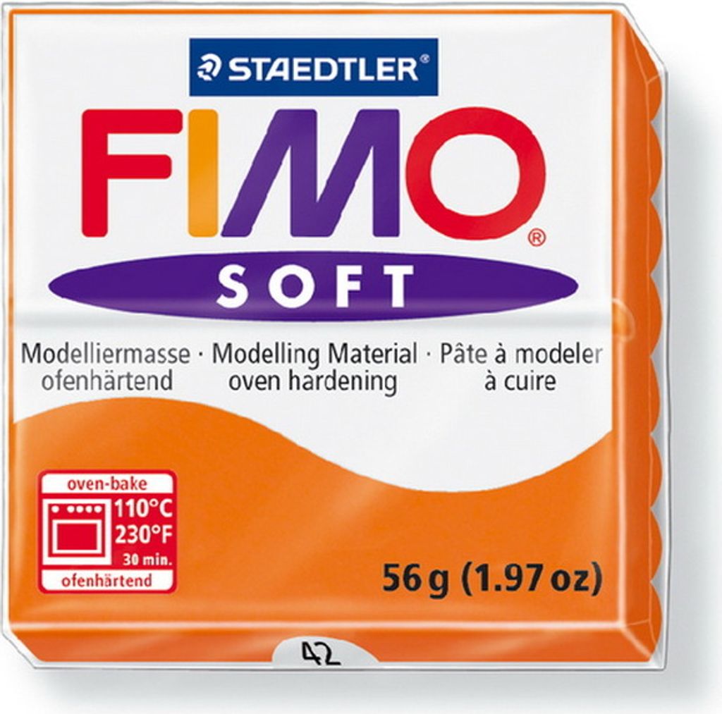 FIMO, Modelliermasse, Knete mandarine soft normal