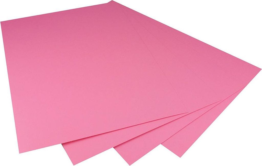 HAPPY COLOR 4Stk. A4 Karton Papier Tonpapier Tonzeichenpapier 170g, rosa