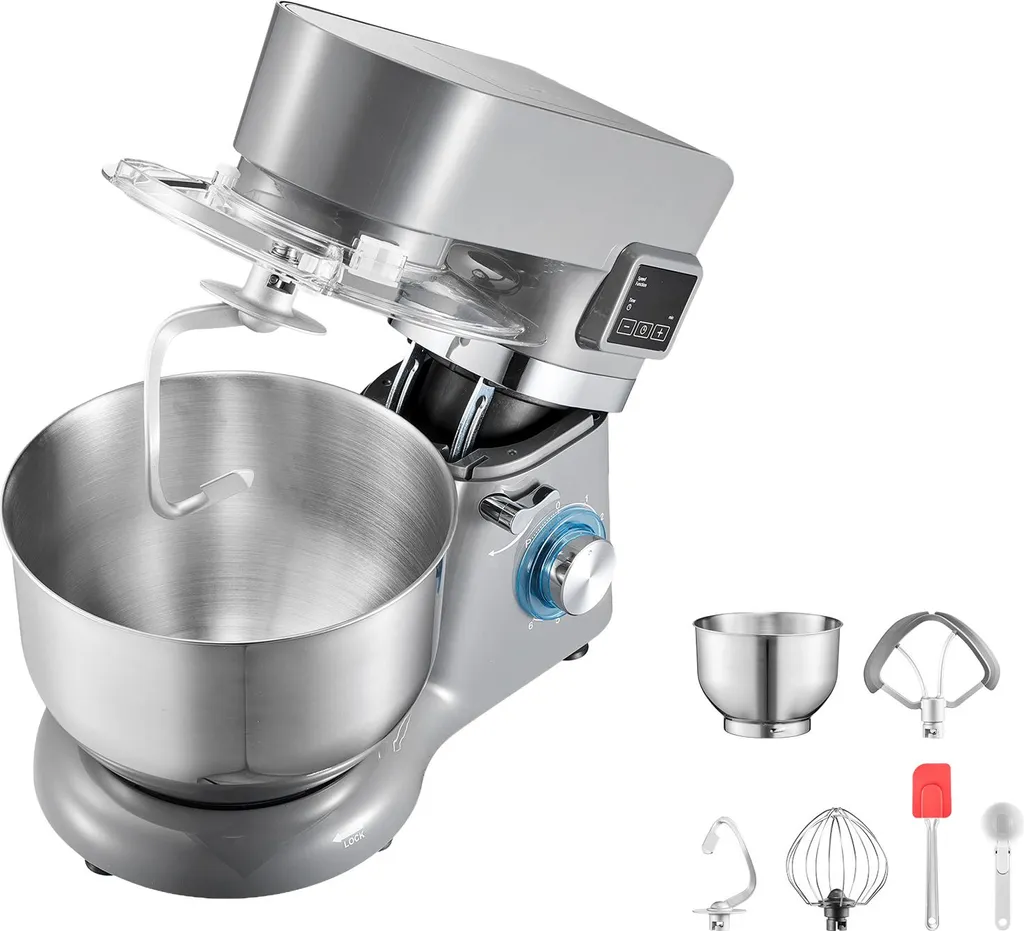 Machine à Glace Italienne et Sorbetière Électrique Grise de 1400W