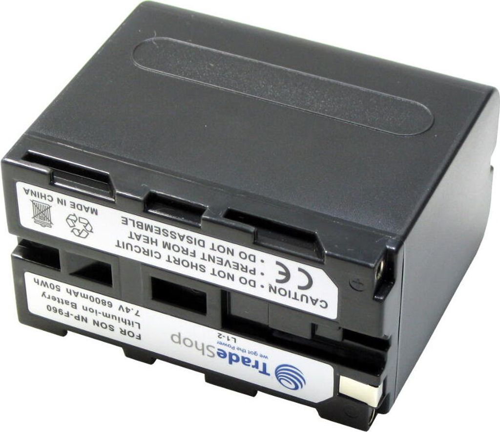 Trade-Shop Kamera Li-Ion Akku 7,2/7,4V 6800mAh ersetzt Sony NP-F930 NP-F550 NP-F750 NP-F950 NP-F960 NP-F970 NP530