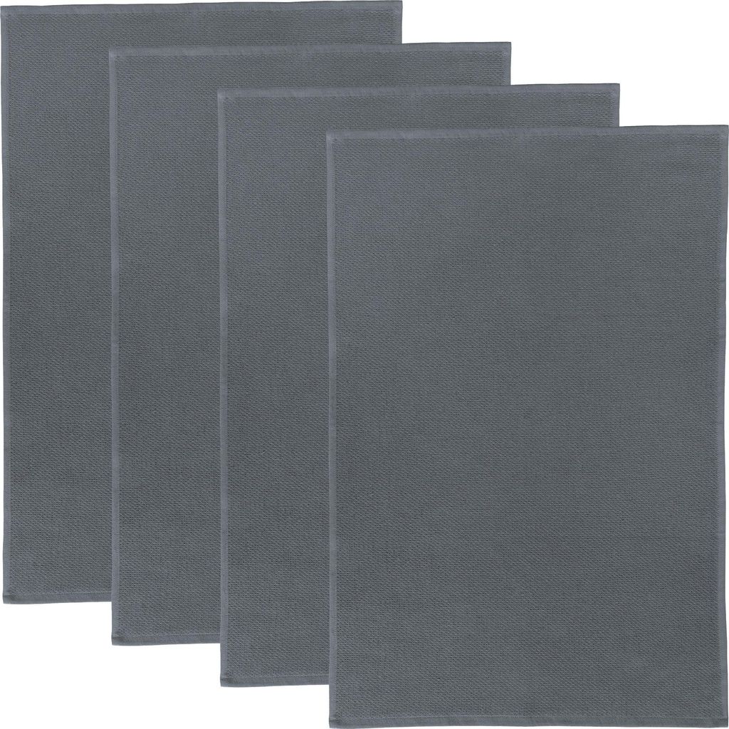 Erwin Müller Frottier-Geschirrtuch 4er-Pack grau 50x70 cm