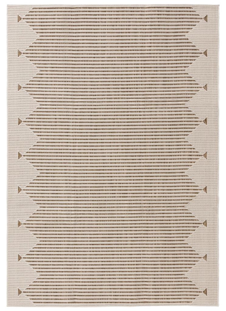 In- & Outdoor-Teppich Kaleo Creme/Beige 200x300 cm Wohnzimmer Rechteckig Muster Modern Kurzflor benuta Skandinavisch