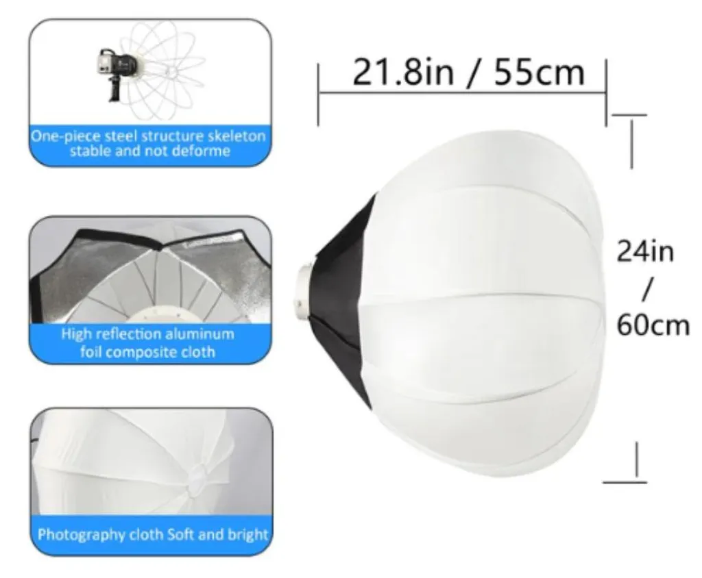 Diffuseur sphérique Softlight blanc spécial interview et reportage - 2