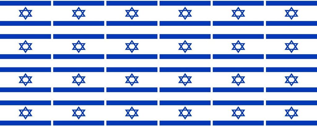 Mini Aufkleber Set - Pack glatt - 33x20mm - selbstklebender Sticker - Fahne - Israel - Flagge / Banner / Standarte fürs Auto, Büro, zu Hause und ...