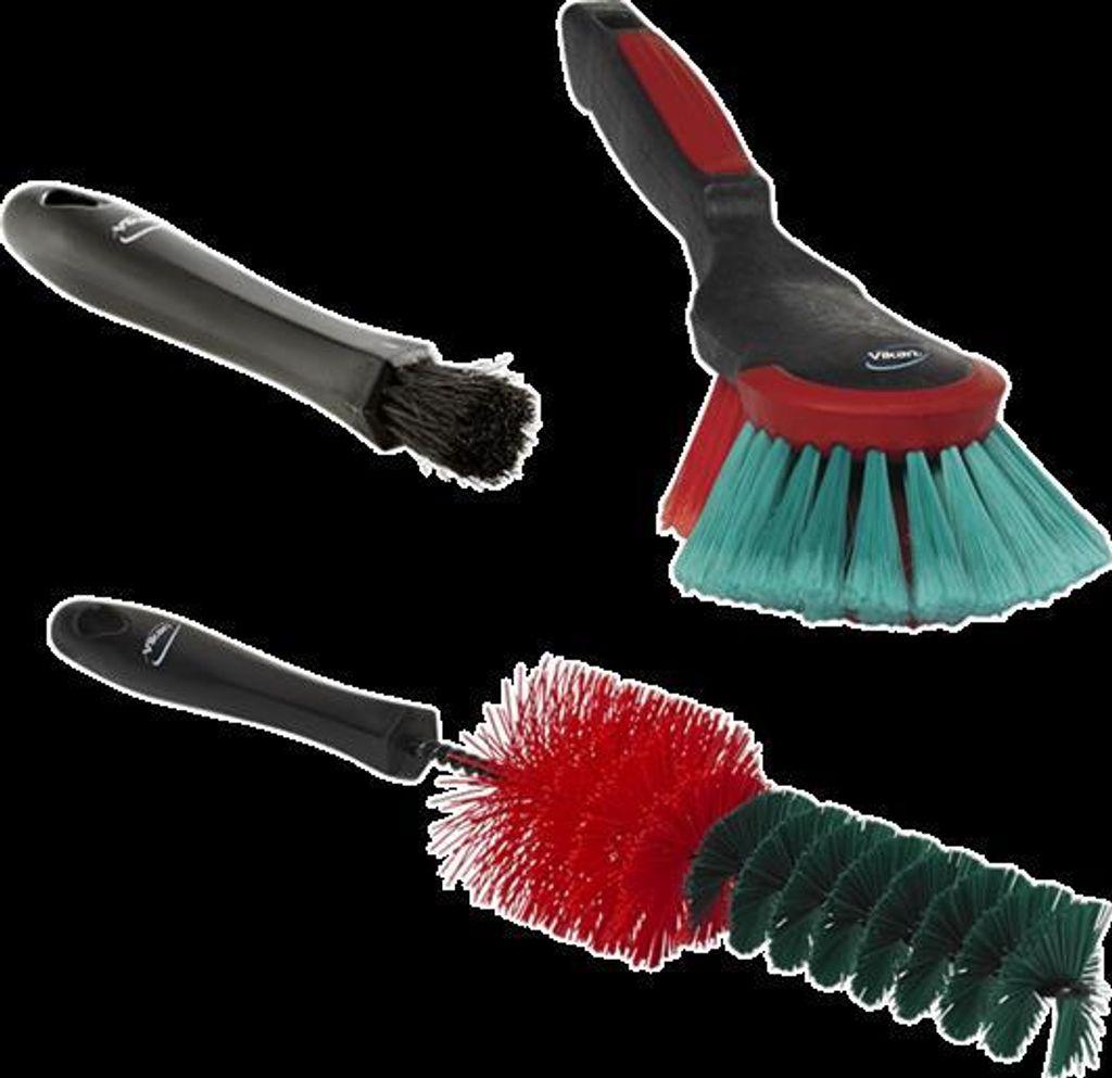 Ultimatives Reinigungsbürsten-Set 3-teilig Schwarz - Hand-, Produktbild 