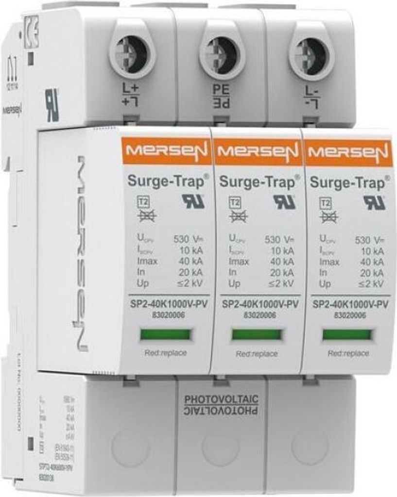 Mersen PV-Ü-ABLEITER T2 1000V 3P (STPT2-40K1000V-YPV)