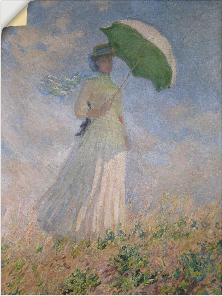 ARTland Wandbild, selbstklebend Frau mit Sonnenschirm, Susanne Hoschedé Größe: 60x80 cm