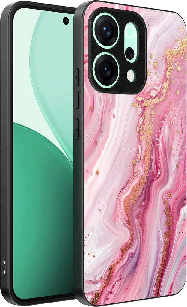 Custodia Marmo Rosa Oppo Reno 14 - Cover TPU Antiurto Smartphonica