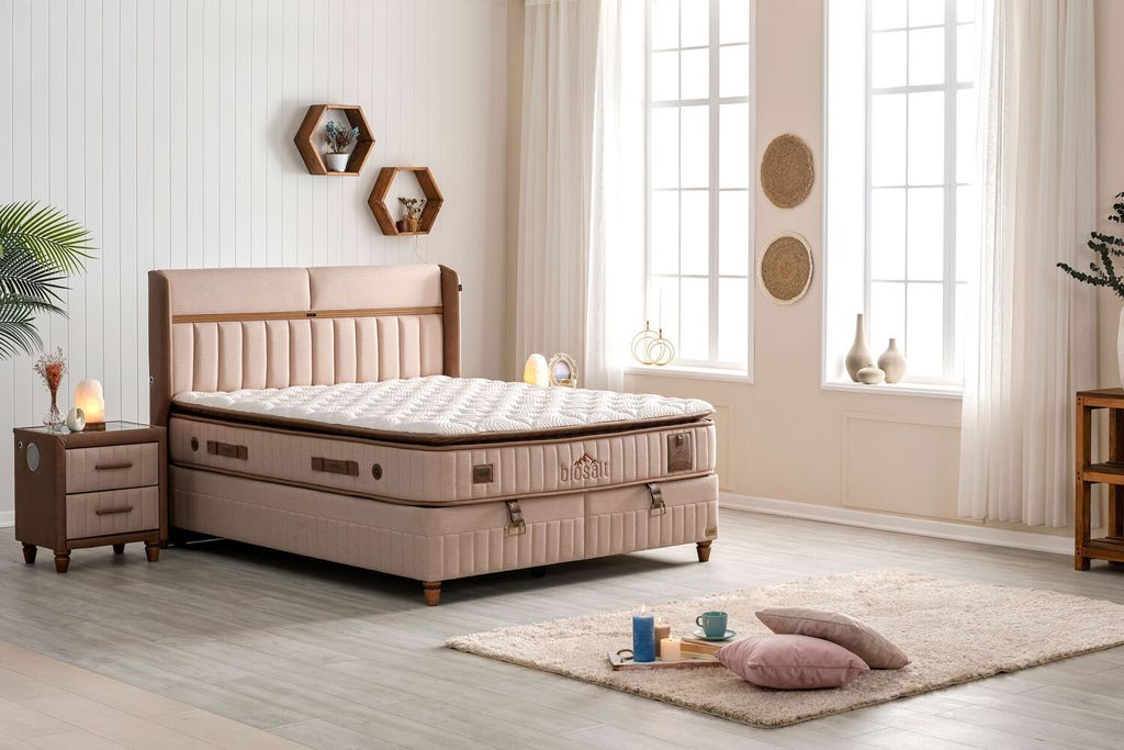 Pointhome Bambi Boxspringbett Set 160x200 H3, Biosalt, Produktbild 