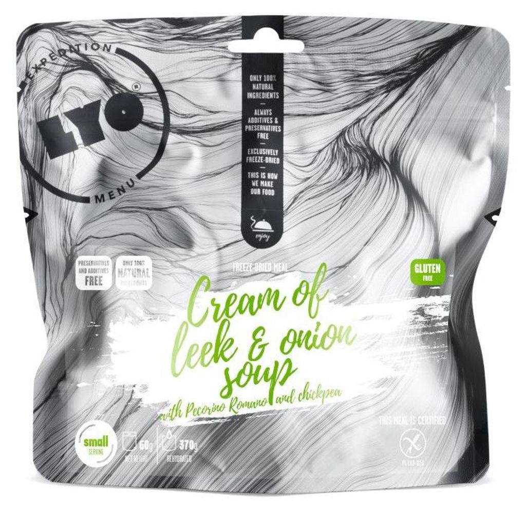 Lyofood - Cremige Zwiebel-Lauch-Suppe mit Pecorino Romano und Kichererbsen 370g