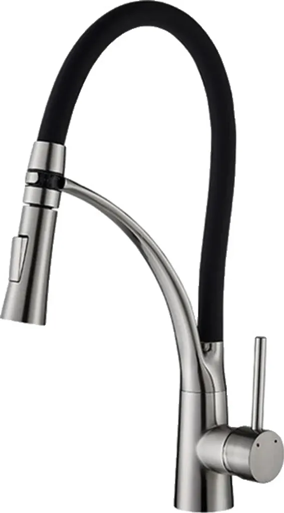 Rubinetto Cucina Deluxe Nichel Spazzolato | Finitura Satinata 360°