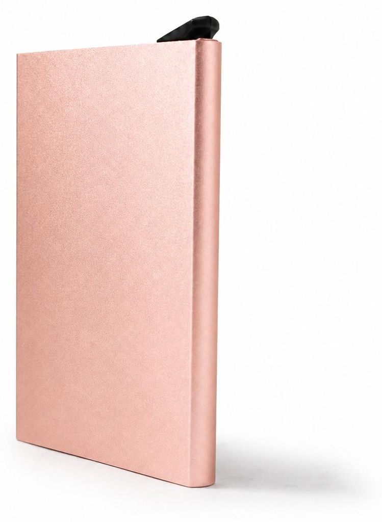 Eurocatch RFID Kartenhalter - Aluminium Geldbörse für 5 Karten - Pop Up - Uni - Rosa