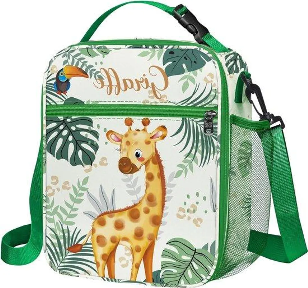 Cartable isotherme girafe jaune pour enfant - Sac repas léger et pratique