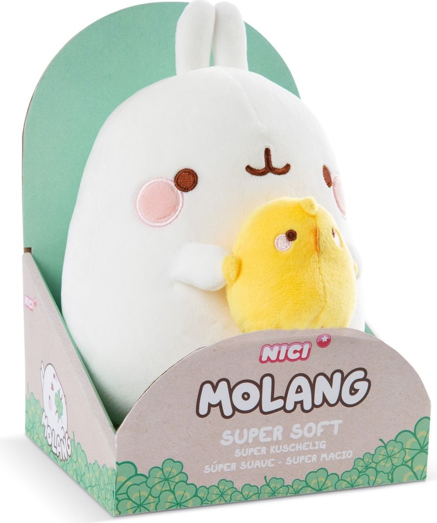 NICI Kuscheltier MOLANG mit Piu Piu 24cm, Weiß Produktbild 