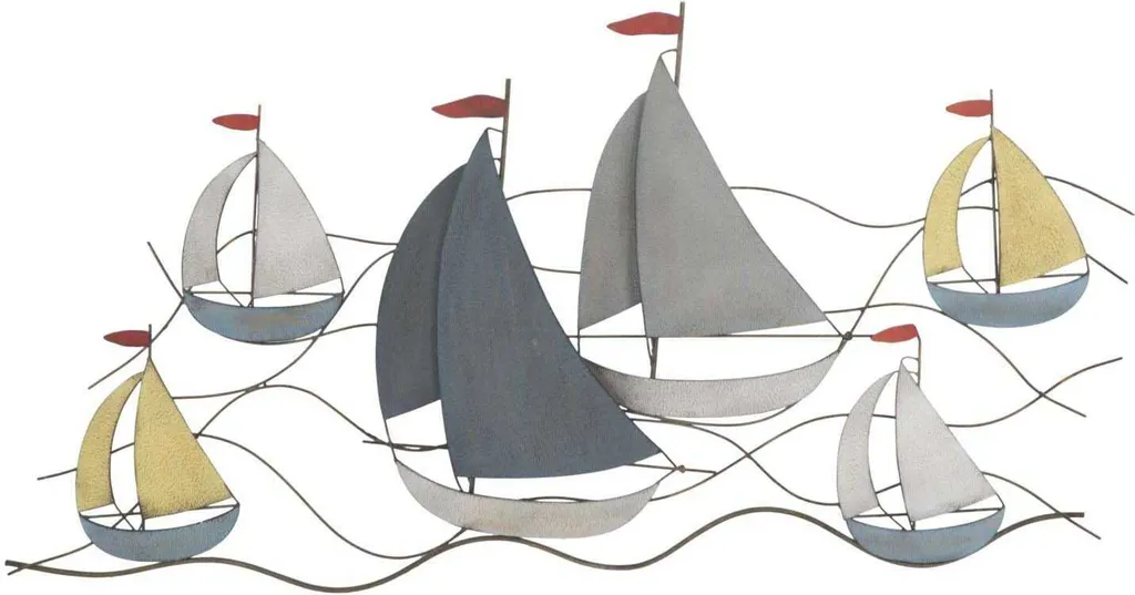 Décoration murale métal Ferro 114,5 cm relief 3D et nuances variées