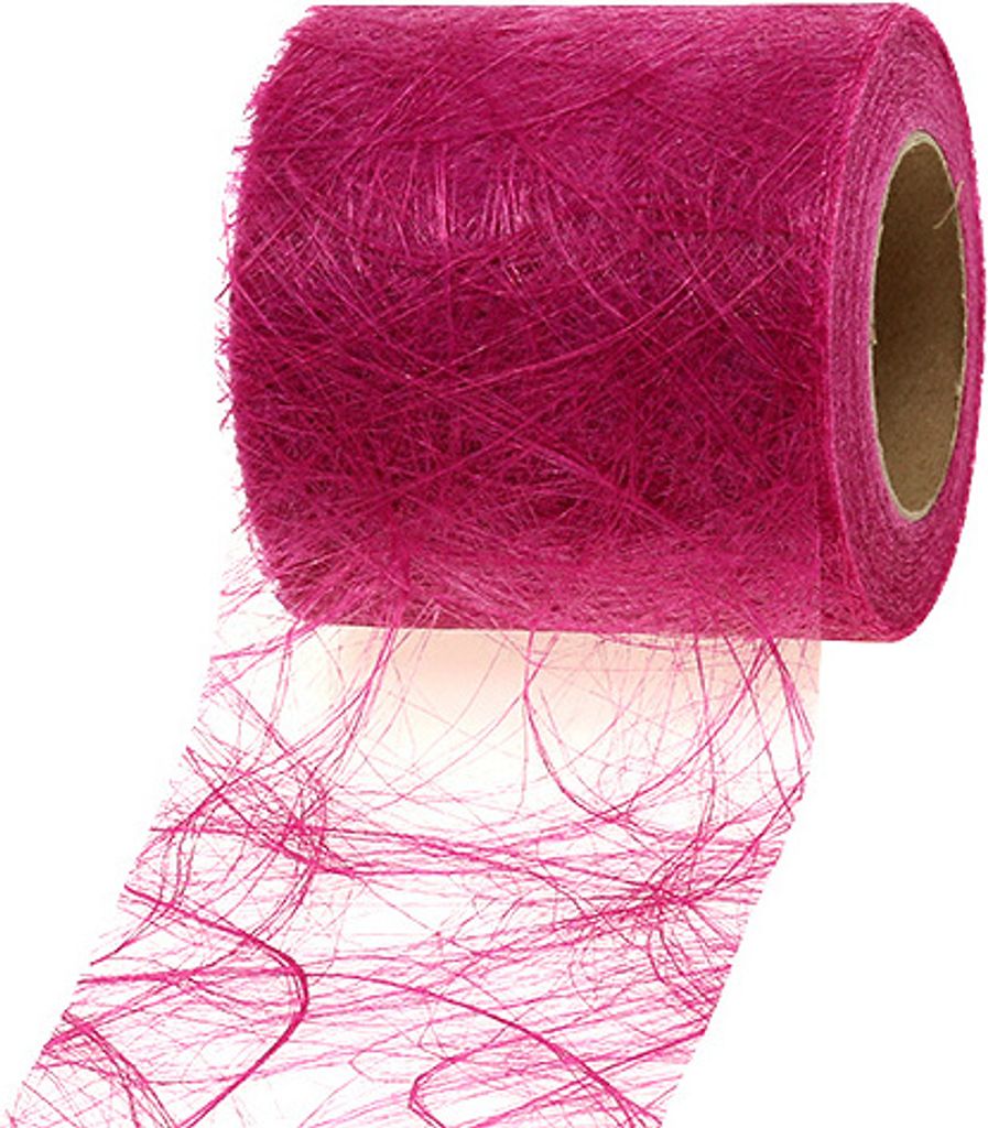 Vlies 8cm x 25m Fuchsia Dekovlies Tischläufer Partydeko Netzband