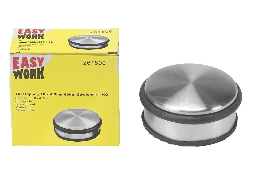 Easy Work Türstopper 10x4,5cm 1,1Kg, silber
