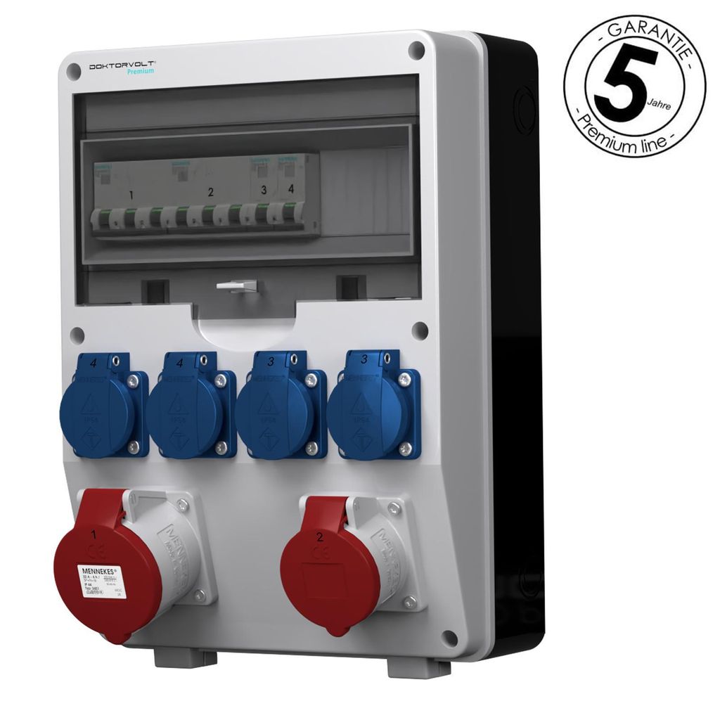 Stromverteiler pTD-S 32A 16A 4x230V SIEMENS und MENNEKES Doktorvolt 4852