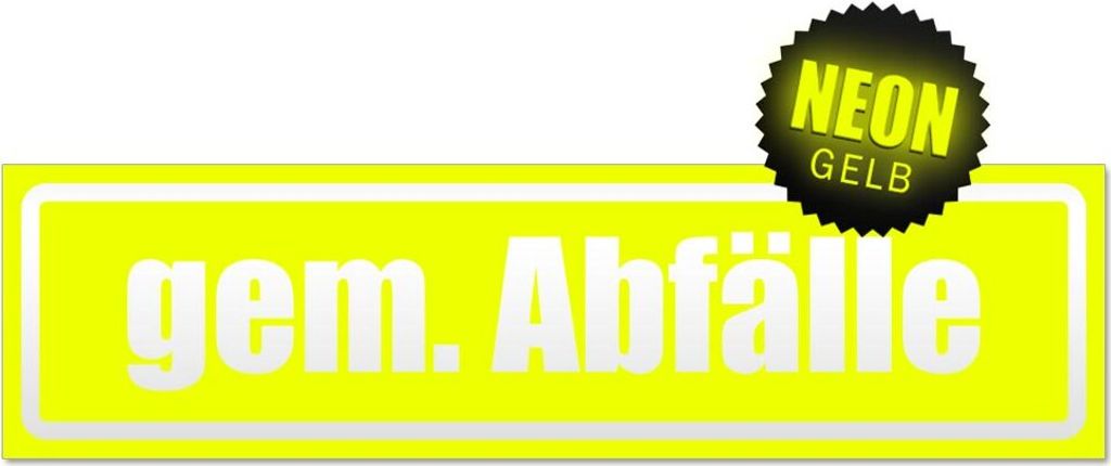 gem. Abfälle invertiert Magnetschild Schild magnetisch