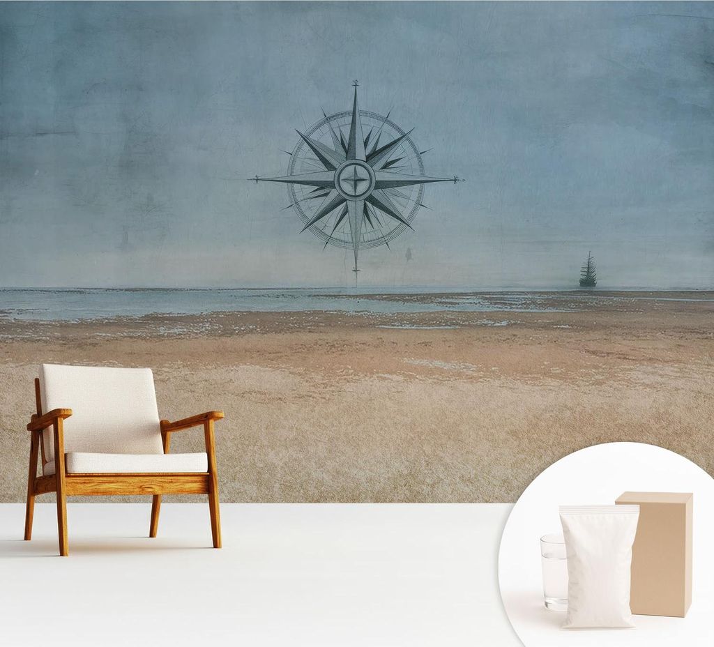 Fototapete - 312x219 cm - Tapete - Wandtapete - Wandbilder - Dekofolie - Tapete Folie - Wand - Dekoration - Wohnzimmer - Nautische Abenteuer