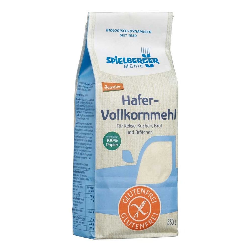Hafervollkornmehl Demeter - glutenfrei 350g Produktbild 