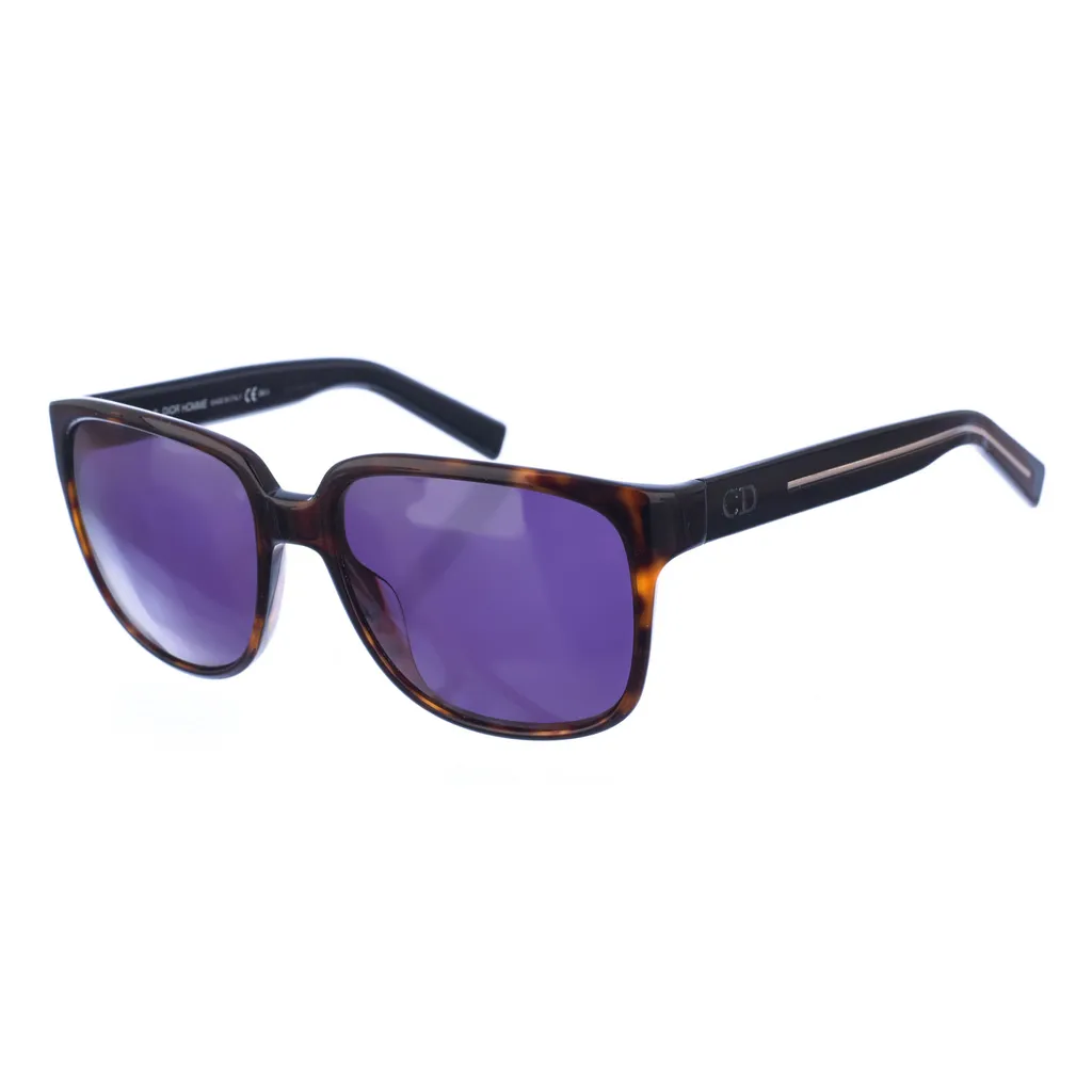 Dior BLACKTIE146S Lunettes de soleil rectangulaires en acétate noir