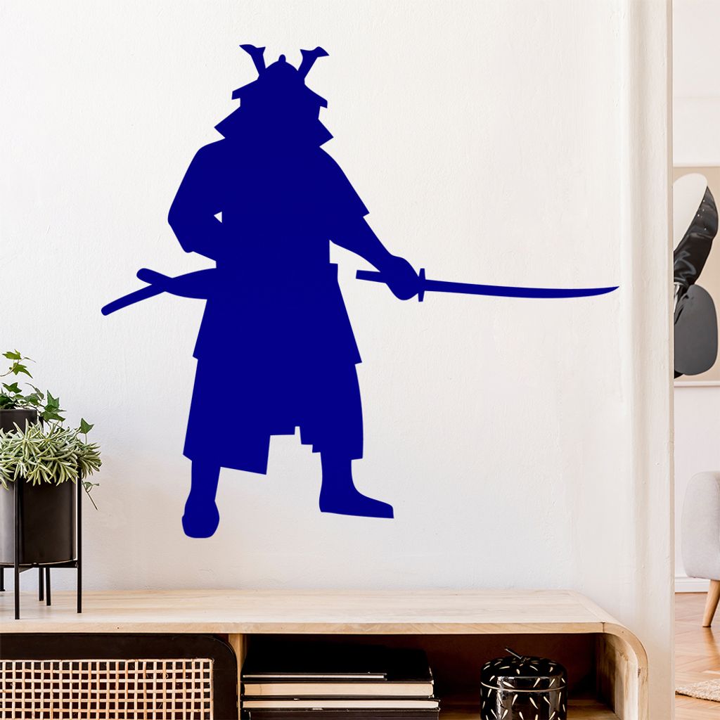Samurai Bushi Kämpfer Wandtattoo Wandaufkleber Wall Sticker - Dekoration, Küche, Wohnzimmer, Schlafzimmer, Badezimmer
