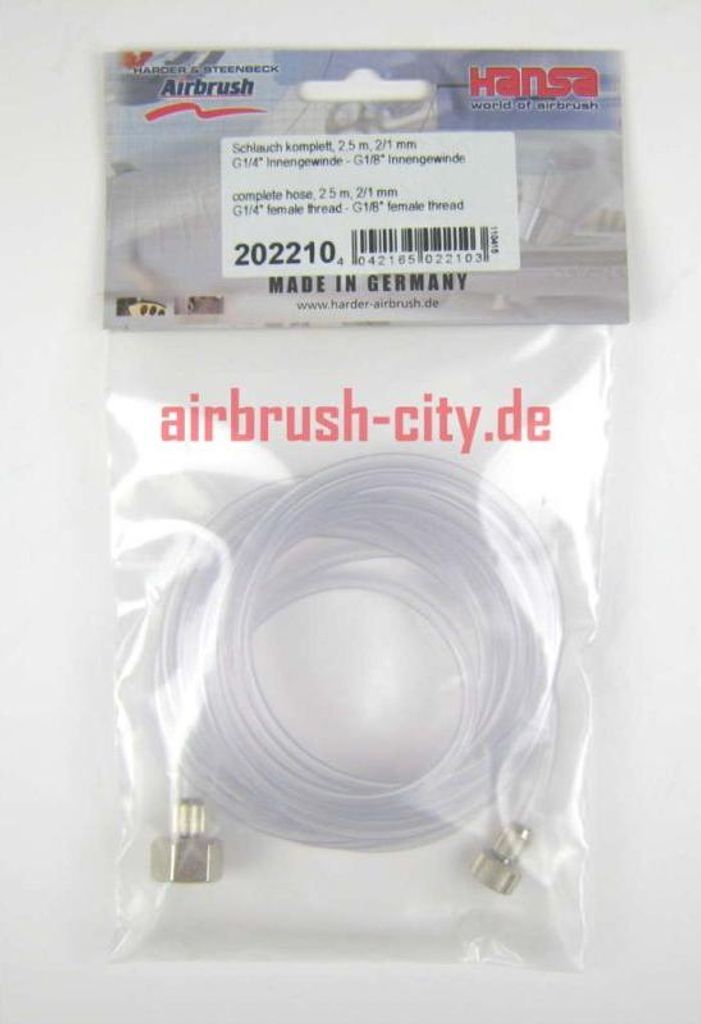 Schlauch komplett 2,5 m 202210 G1/4 auf G1/8 Zoll Gewinde ***