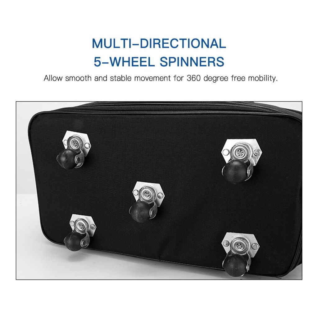 KONLLEN Billardkoffer – Hardcase Für 3 Butts & 4 Shafts, Großes Passwortschloss, ABS-Material, 80x22x9 Cm, Inkl. Zubehörfächer
