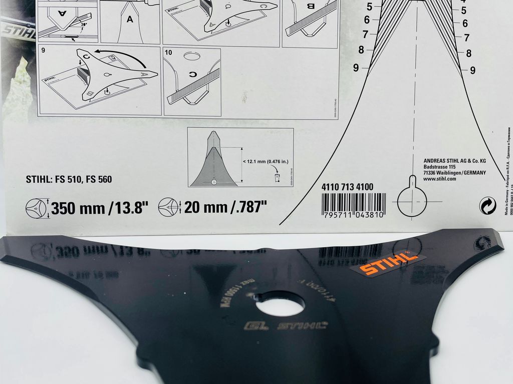 Stihl 41107134100 Dickichtmesser Freischneider 350 mm Produktbild 5