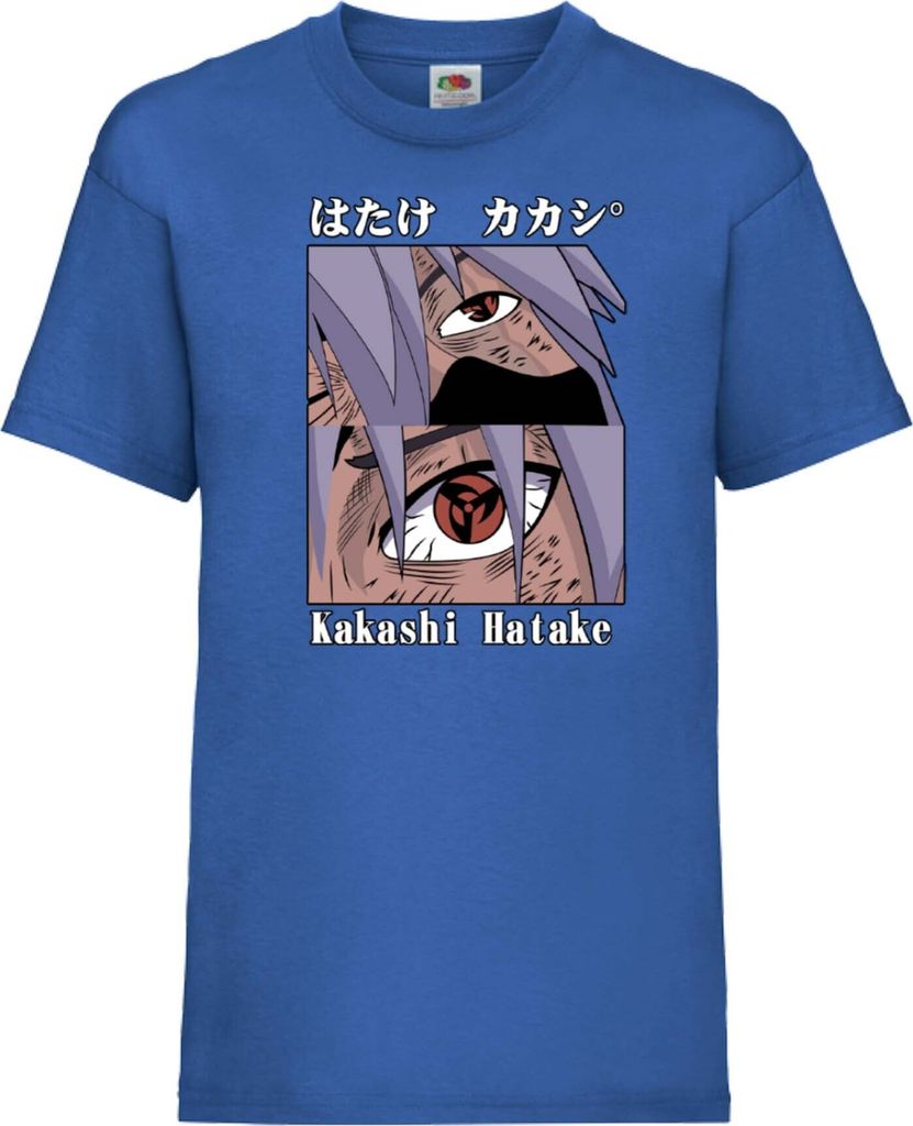 Kinder T-Shirt Japan Animation Manga Anime Comics Naruto Kakashi Chidori Var-048 Hatake Chidori, 12-13 Jahr - 152 / Blau