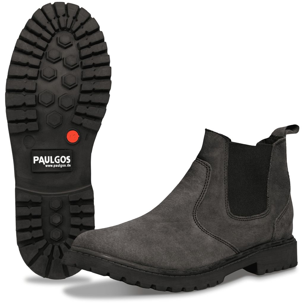 PAULGOS Herren Chelsea Boots Echtes Leder, Stiefeletten Größe 39-47 in 3 Farben