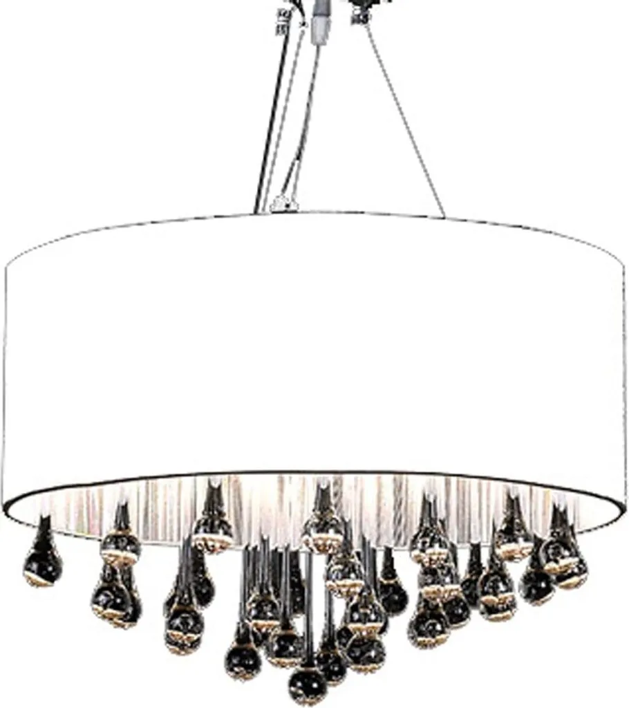 Lustre 85 cristaux Blanc pour illuminer une pièce sombre avec style