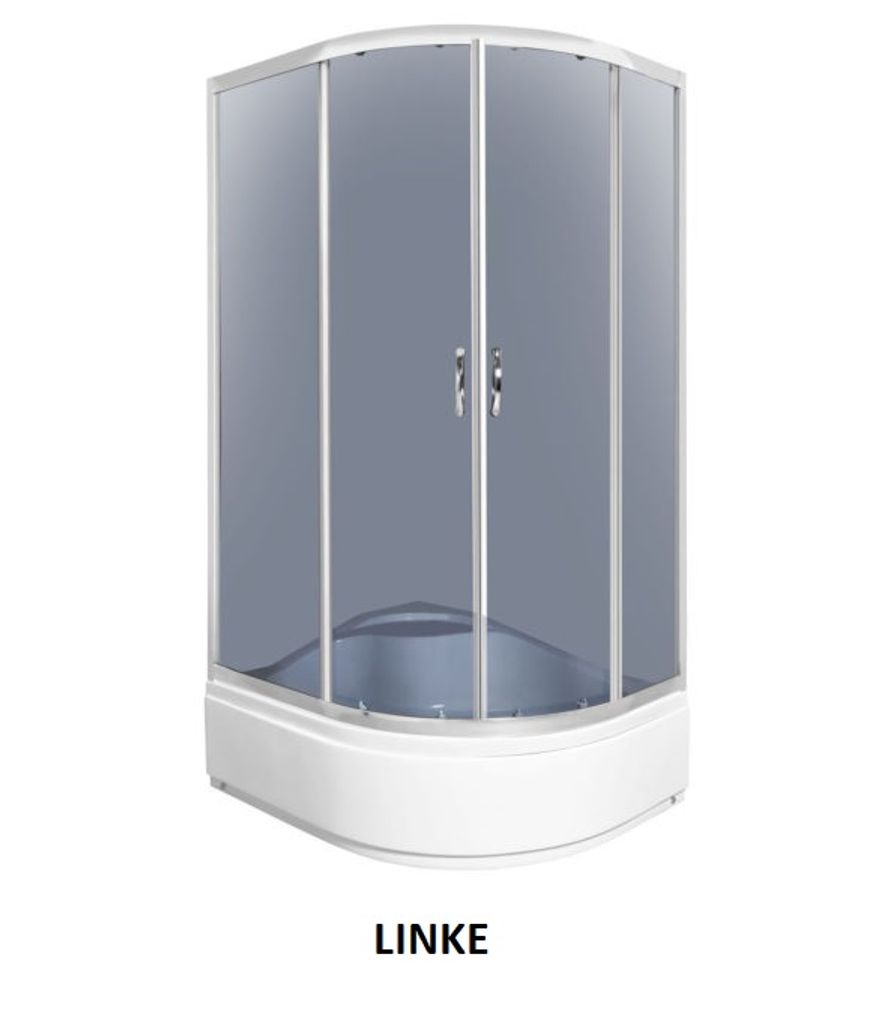 Kerra Katia Duschkabine 100x80 links mit Duschwanne mit erhöhtem Sitz, 5 mm ESG Graphit-Sicherheitsglas