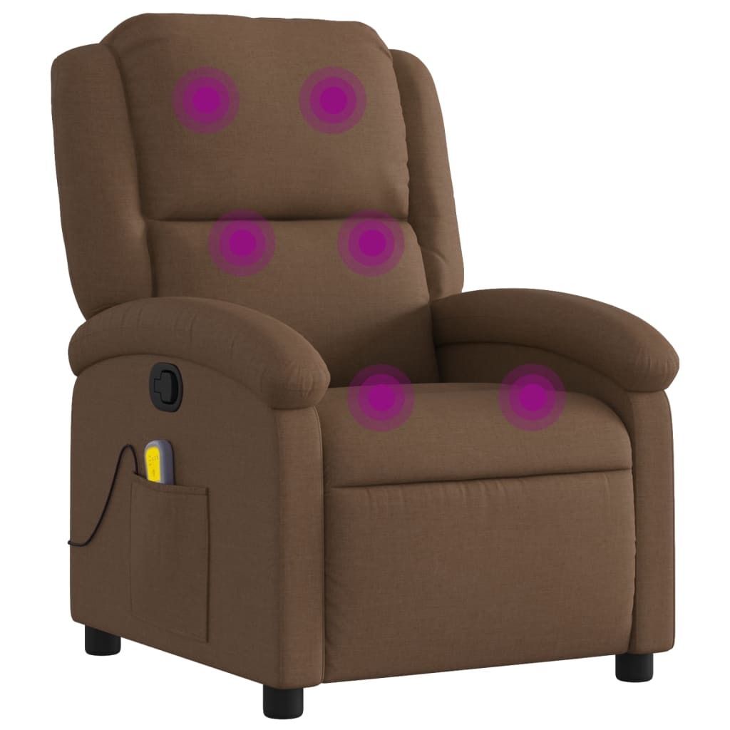 masážne kreslo vidaXL Brown Fabric Obrázok produktu 