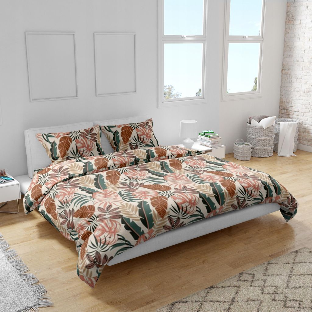 Bettwäsche-Set - Bettdecke und Kissen - Bunt - 160x200+2x70x80 cm - aus Microfaser - Satin