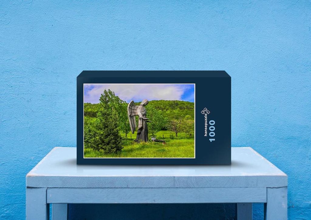 hansepuzzle 60595 - Statue Puzzle, 1000 Teile, Hintergründe, 60,0 x 46,0cm mit hochwertiger Aufbewahrung, Kartonbox und wiederverschließbarem Beutel