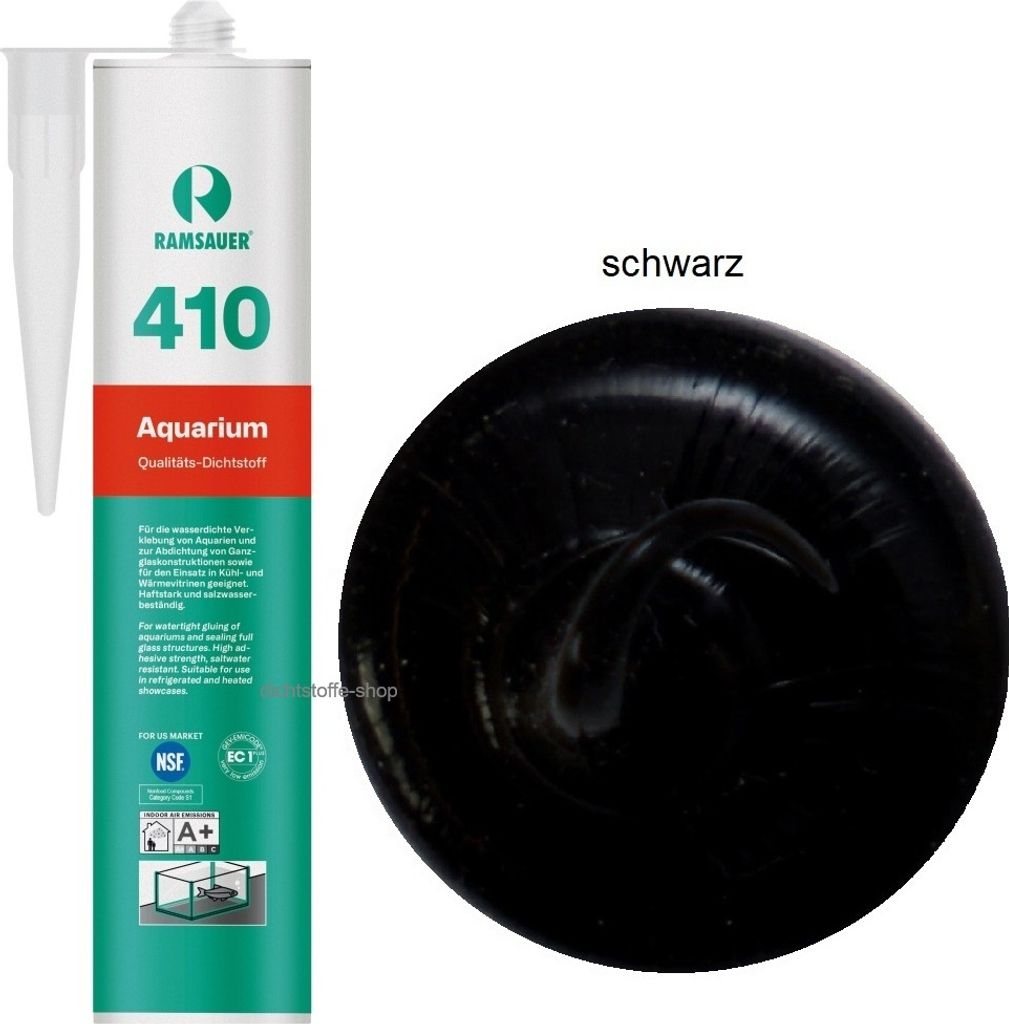 Ramsauer 410 Aquarium 1K Silikon Dichtstoff 310ml Kartusche Produktbild 