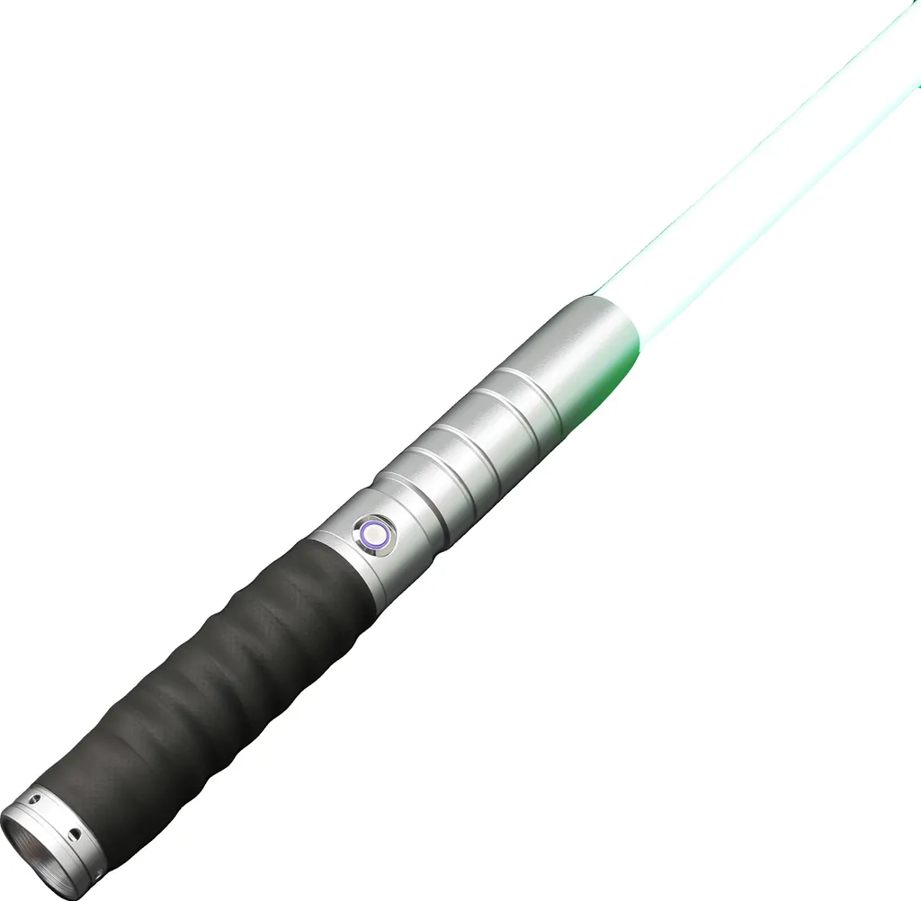 Sabre Laser avec Effets RGB et Poignée Métallique E01-A Argenté