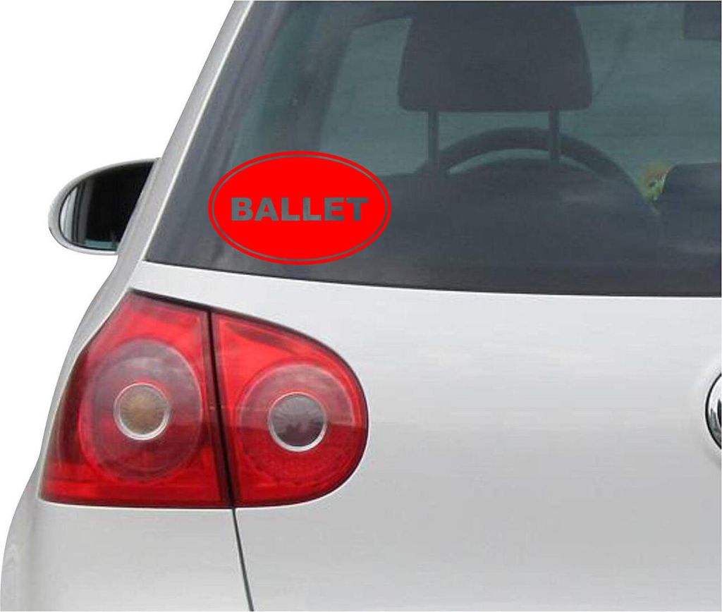 Aufkleber / Autoaufkleber - JDM - Die cut - BALLET EURO OVAL Dance - Folie Auto Decal Sticker - rot 139mmx86mm