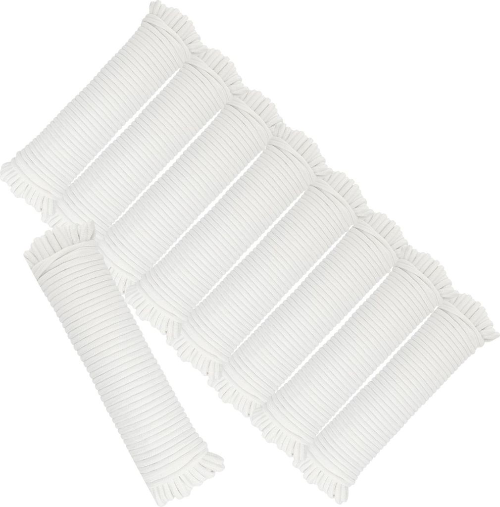 COM-FOUR 9x 25m Allzweckseil, vielseitige Befestigungsschnur, Flechtleine