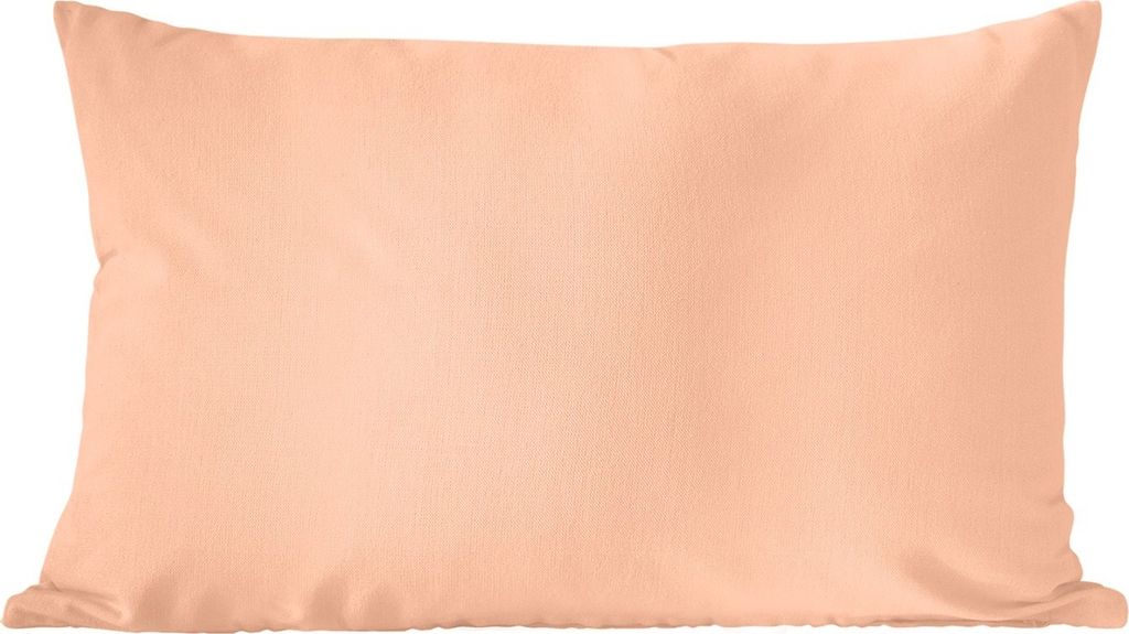 MuchoWow Zierkissen Sofakissen Wohnzimmer Dekokissen 50x30 cm Aprikose - Rosa - Pastell - Einfarbig - Farbe - Wohnzimmerdekoration - Polster mit ...