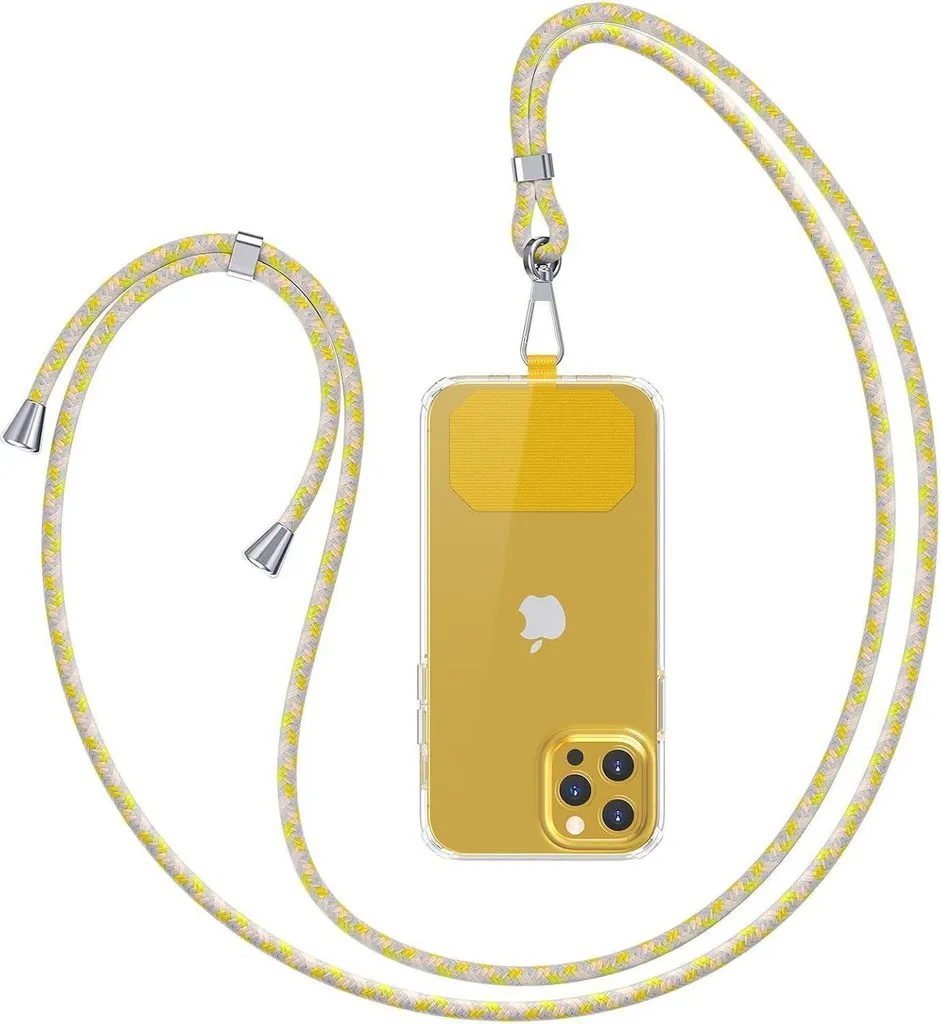 Cinturino Cellulare Giallo Albicocca da Collo e Spalla - Extra Resistente