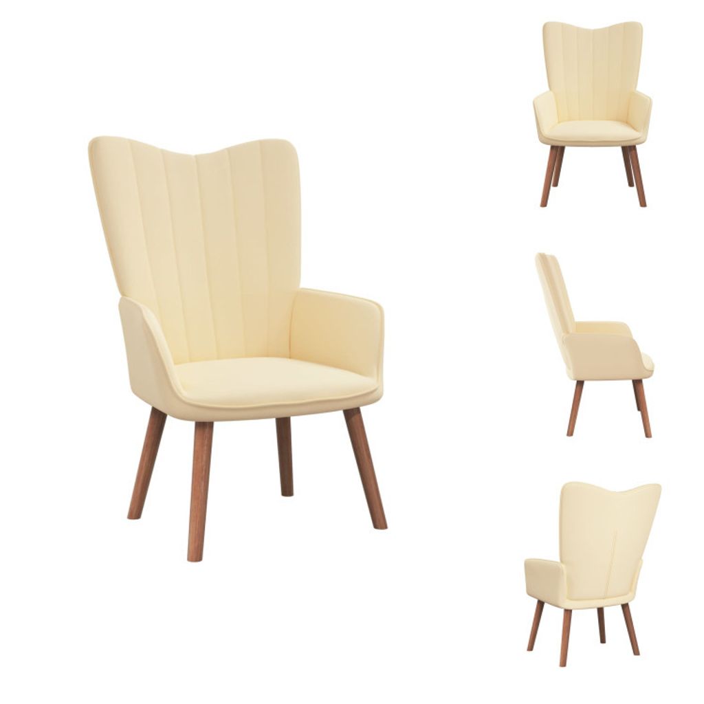 vidaXL Relaxsessel Cremeweiß Samt - Sessel