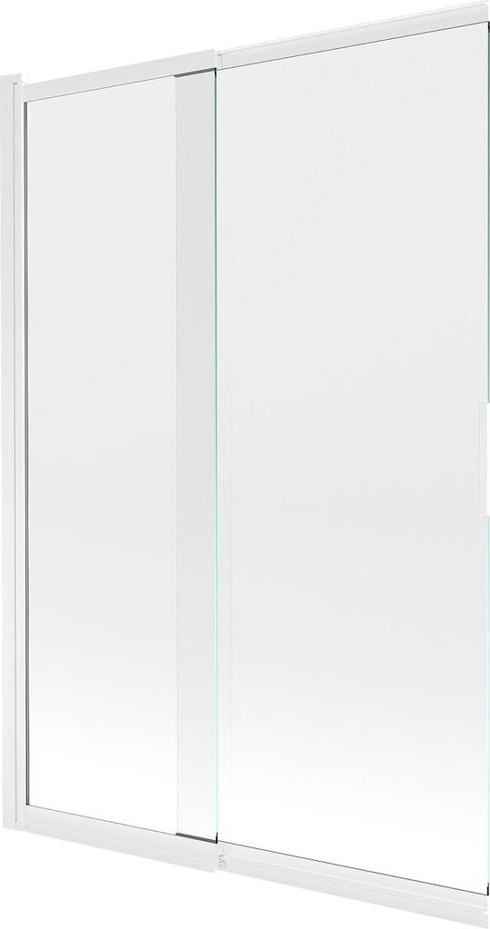 Mexen Fox Duschwand, 2-flügelig, verschiebbar, 120 x 150 cm, transparent, weiß - 891-120-002-20-00