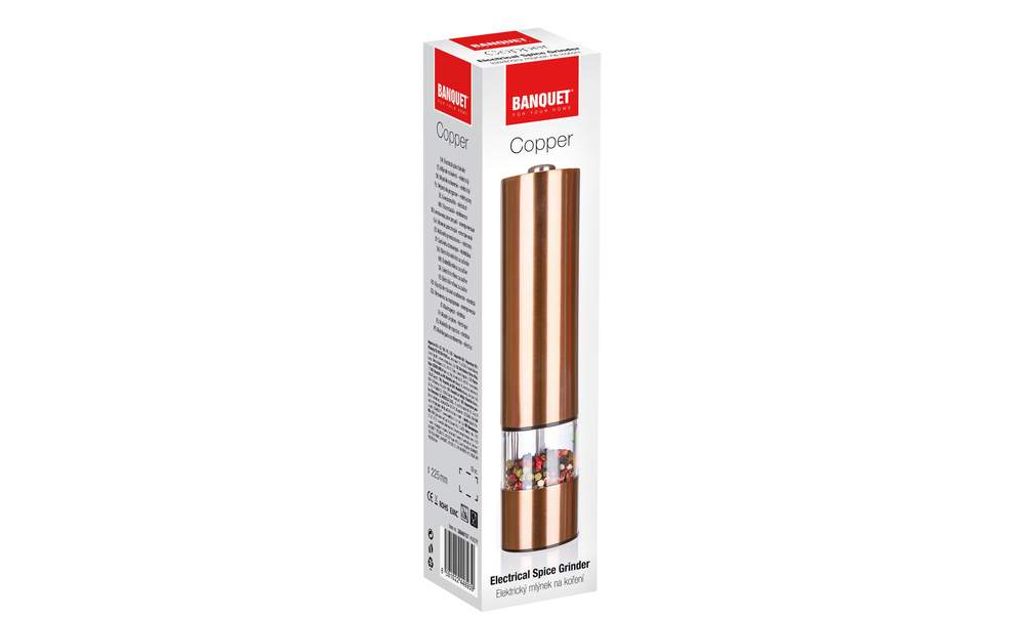 BANQUET Elektryczny młynek do pieprzu COPPER 22,5 cm Zdjęcie produktu 