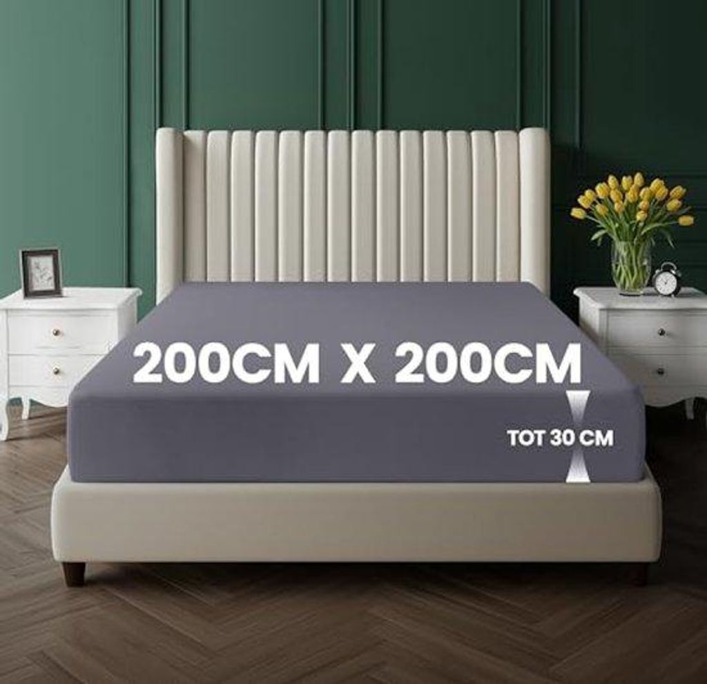 Matratze 200x200 cm - 30 cm Höhenanpassung - Grau -   - Produktbild 